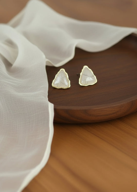 Mother of pearl traiangle studs