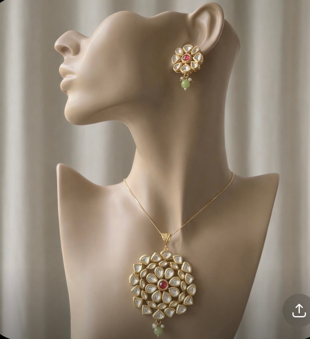 Rani pendant and earring set